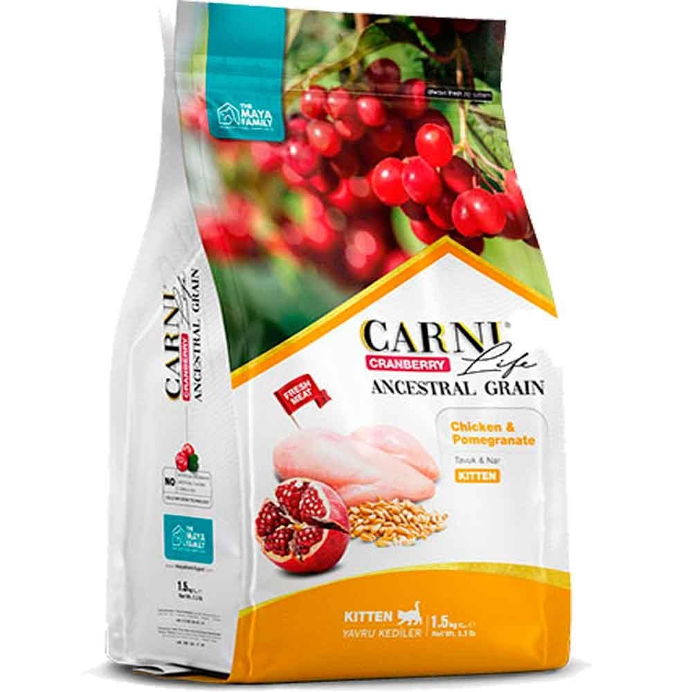 Carni Life Kitten 1.5 Kg Tavuk Nar Kızılcık 8683347070404 Amazon Pet Center