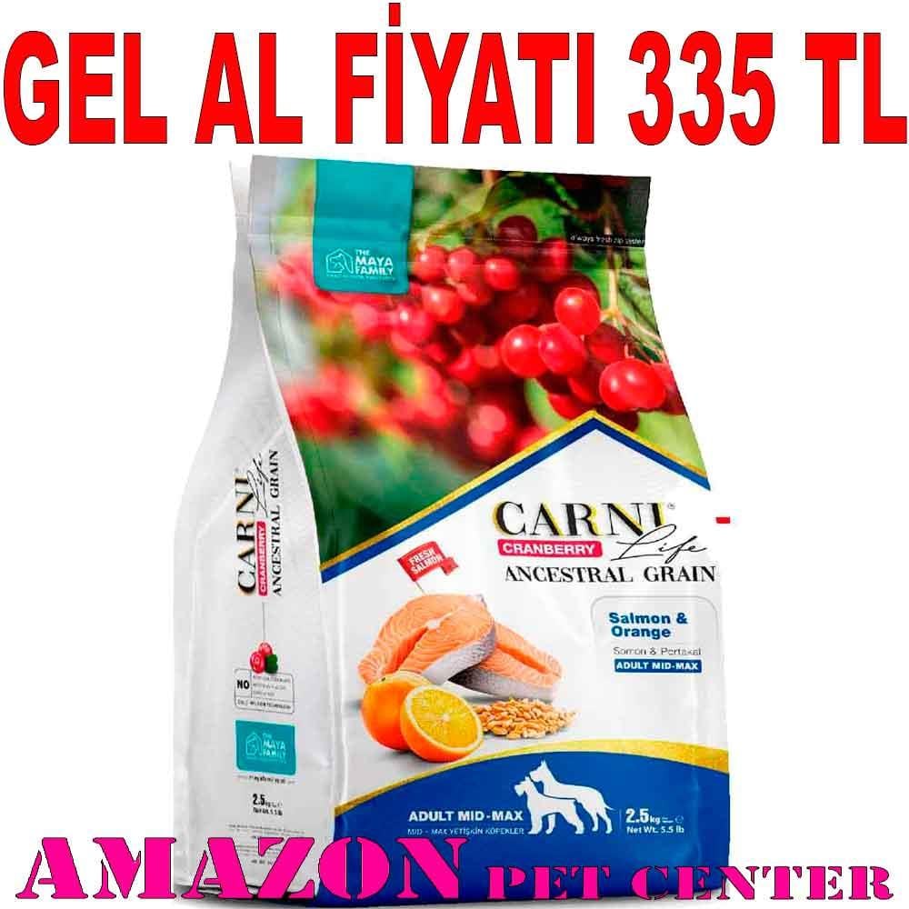 Carni Life Köpek Maması 2.5 Kg Kızılcık Somon Portakal 8683347070688 Amazon Pet Center