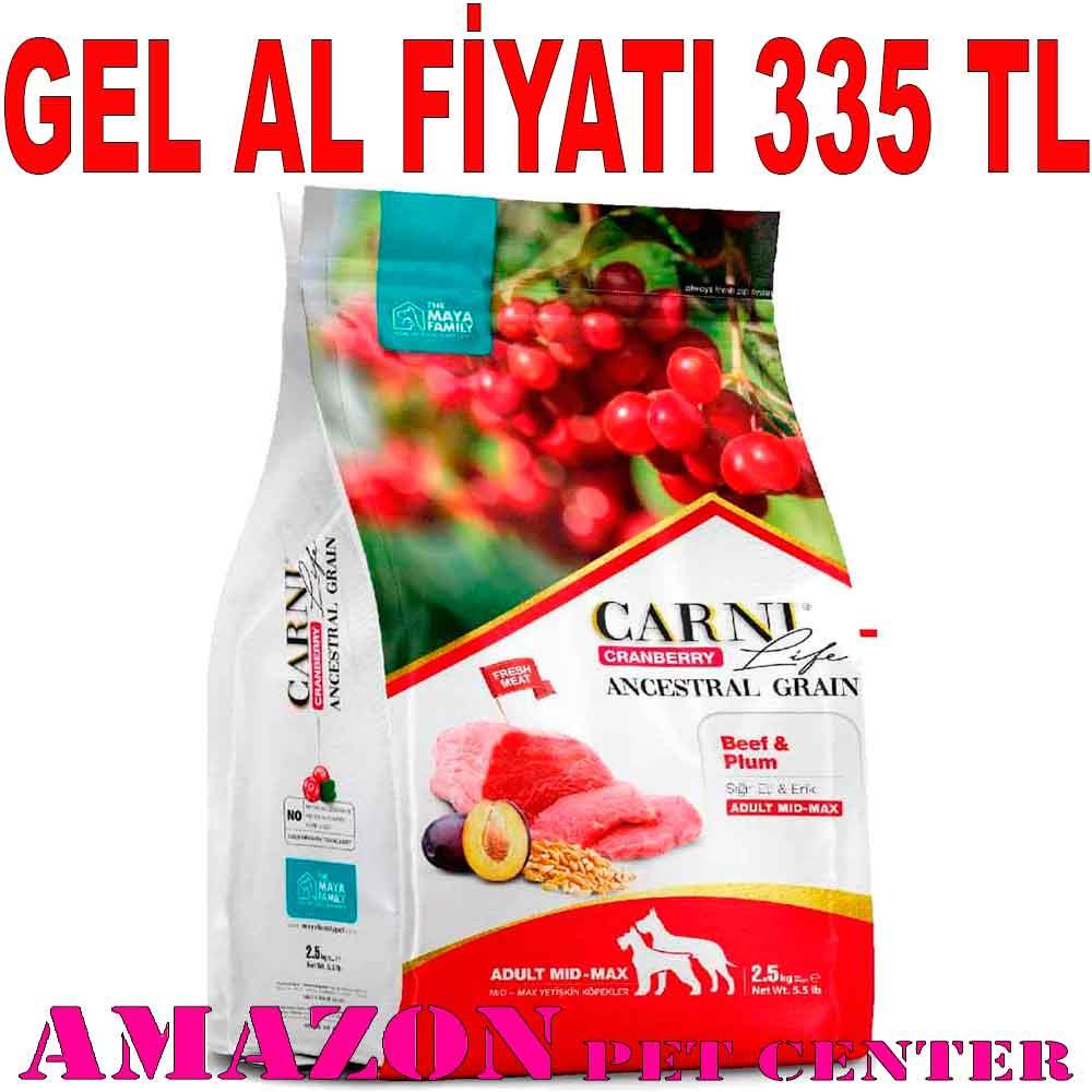 Carni Life Köpek Maması 2.5 Kg Kızılcık Biftek Erik 8683347070701 Amazon Pet Center