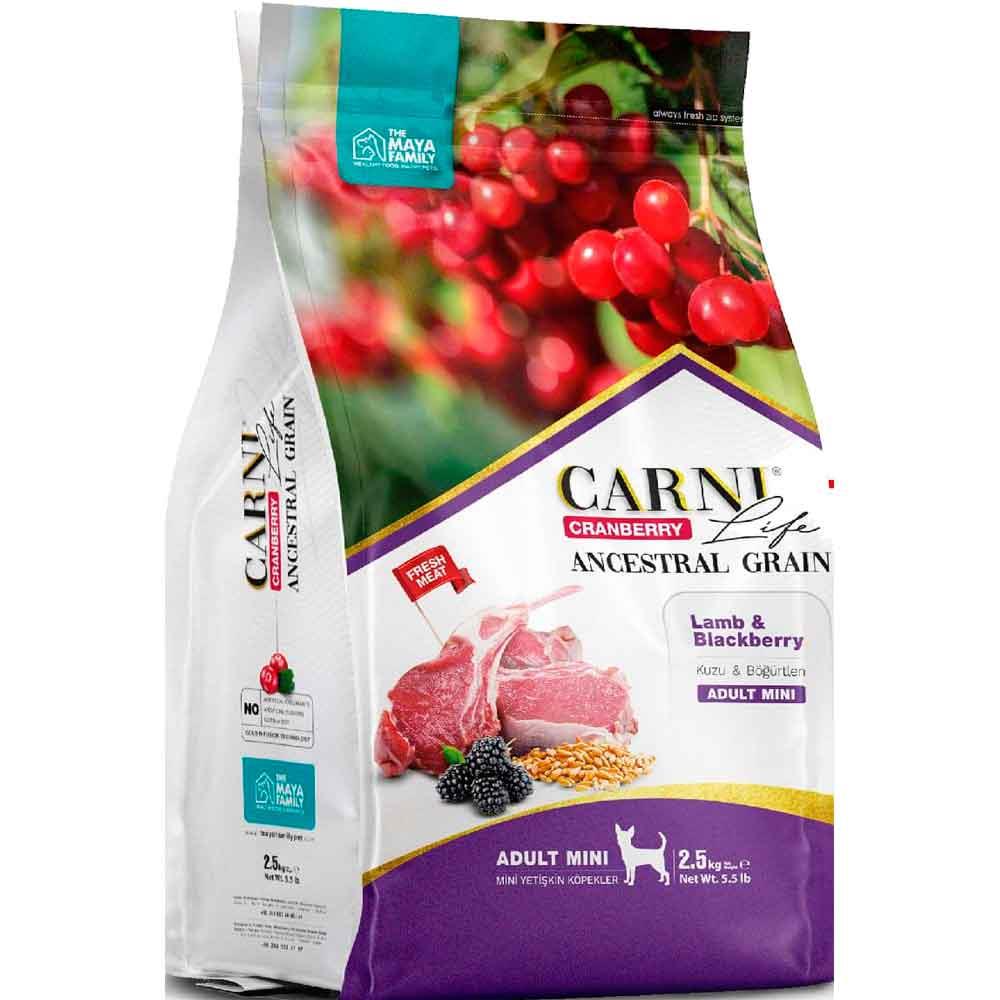 Carni Life Köpek Maması Mini 2.5 Kg Kuzu Eti Böğürtlen Kızılcık 8683347071388 Amazon Pet Center