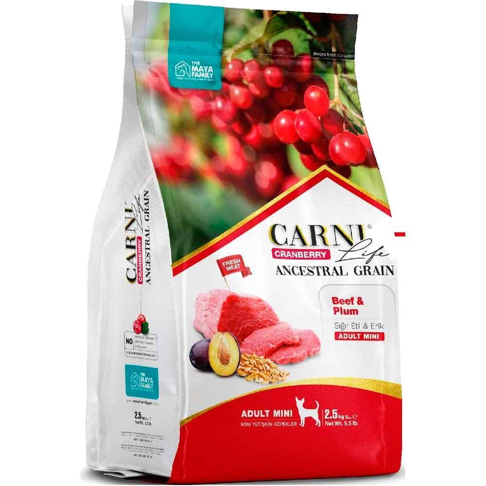 Carni Life Köpek Maması Mini 7 Kg Biftek Erik Kızılcık 8683347070848 Amazon Pet Center