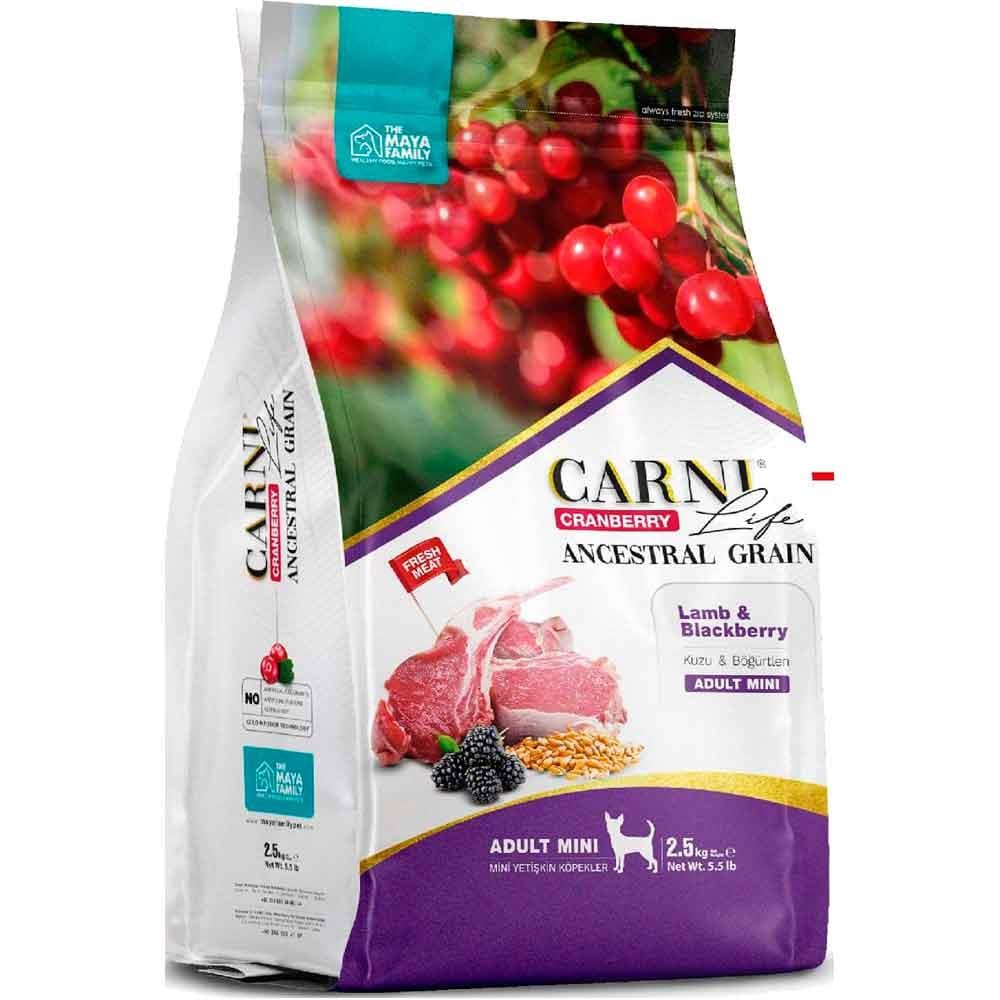 Carni Life Köpek Maması Mini 7 Kg Kuzu Eti Böğürtlen Kızılcık 8683347071401 Amazon Pet Center