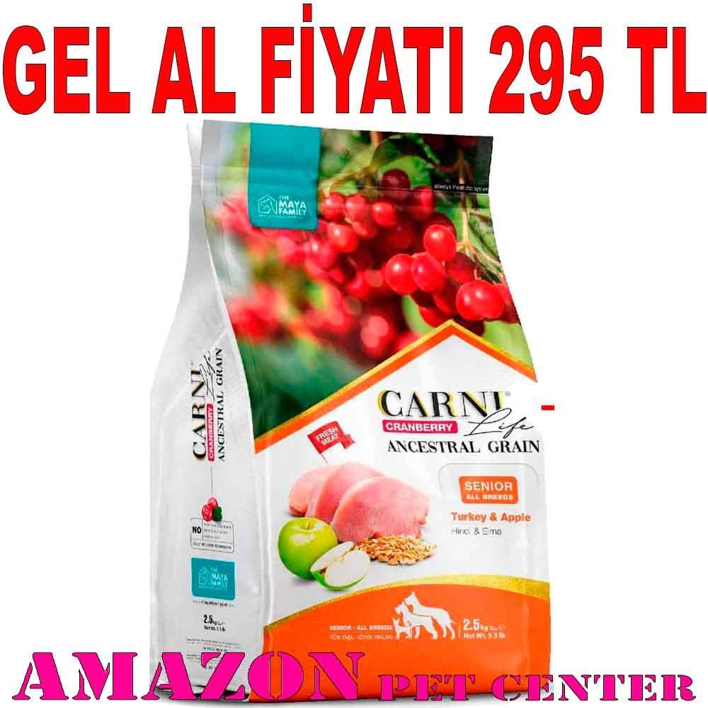 Carni Life Yaşlı Köpek Maması 2.5 Kg Kızılcık Hindi Elma 8683347070732 Amazon Pet Center