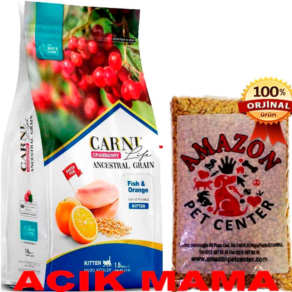 Carni Life Yavru Kedi Maması Balık Portal Kızılcık Açık 1 Kg 32136227 Amazon Pet Center