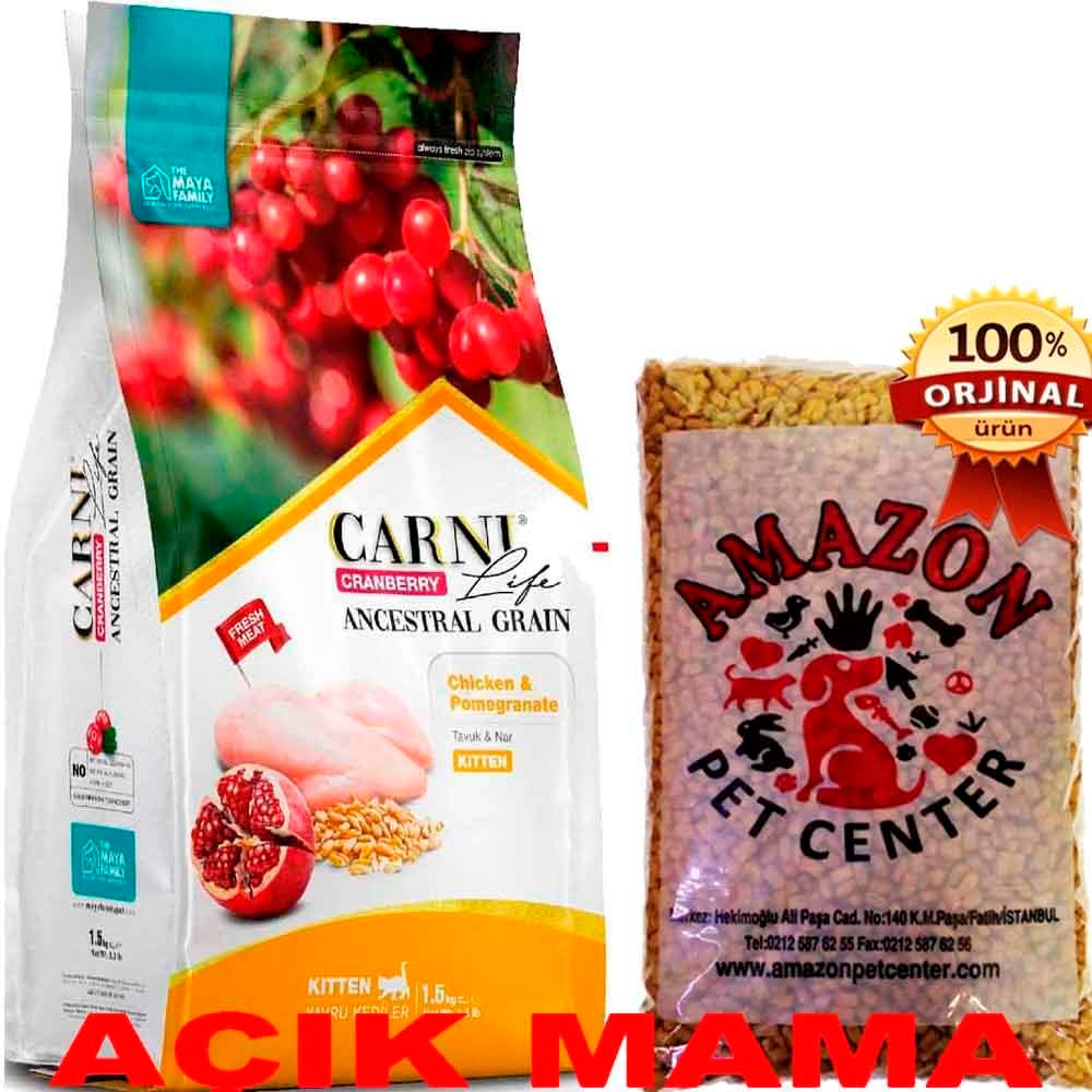Carni Life Yavru Kedi Maması Tavuk Nar Kızılcık Açık 1 Kg 32136234 Amazon Pet Center