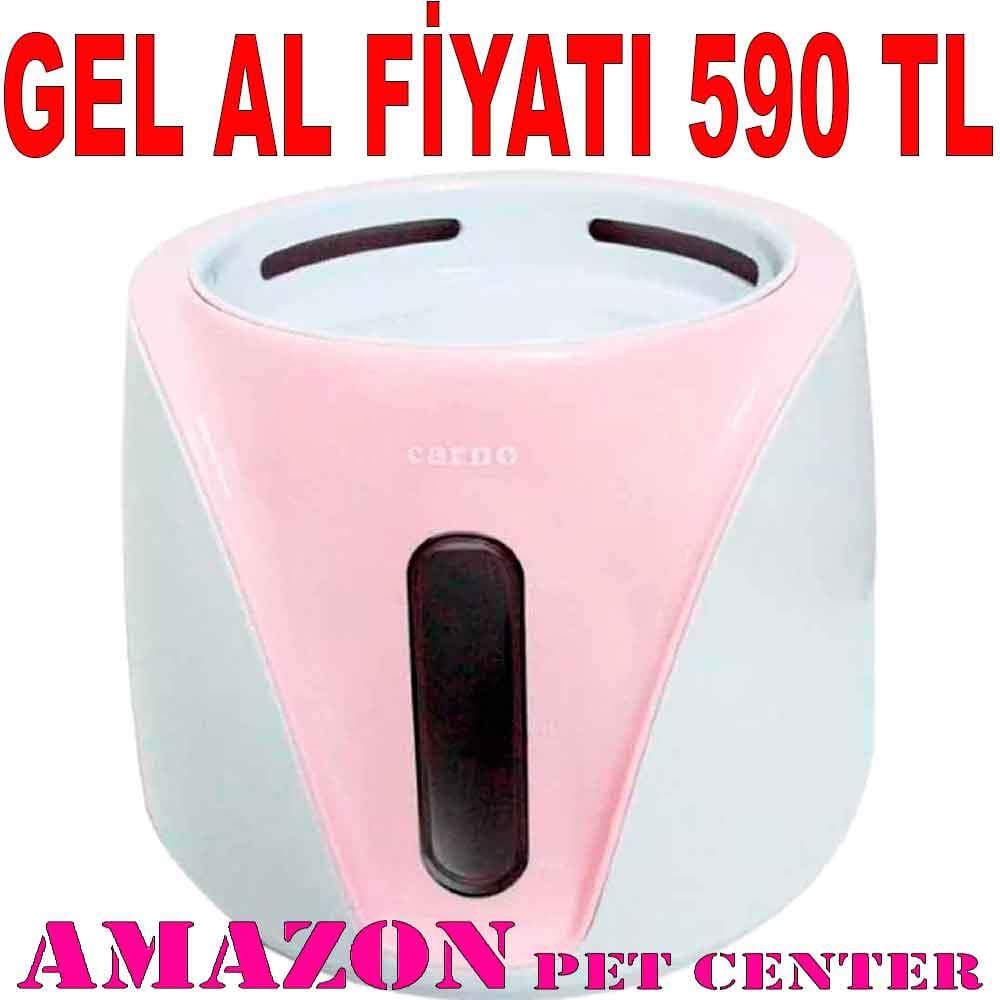 Carno UV li Otomatik Kedi Köpek Suluğu Işıklı Pembe 2 Lt 6970420734714 Amazon Pet Center
