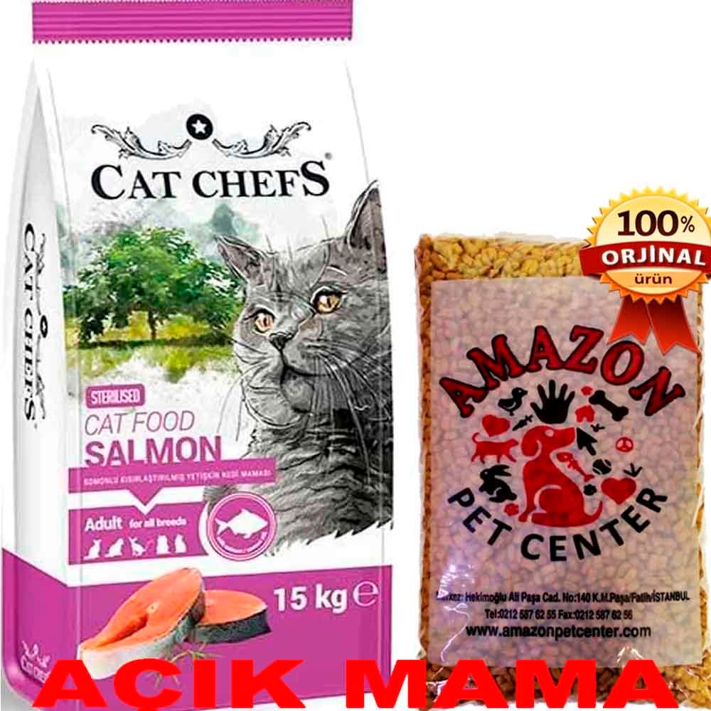 Cat Chefs Somonlu Kısır Kedi Maması Açık 1 Kg 32133189 Amazon Pet Center