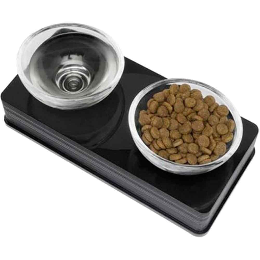 Catit Cam Kaseli Mama Ve Su Kabı 2X200 Ml Siyah 022517545317 Amazon Pet Center