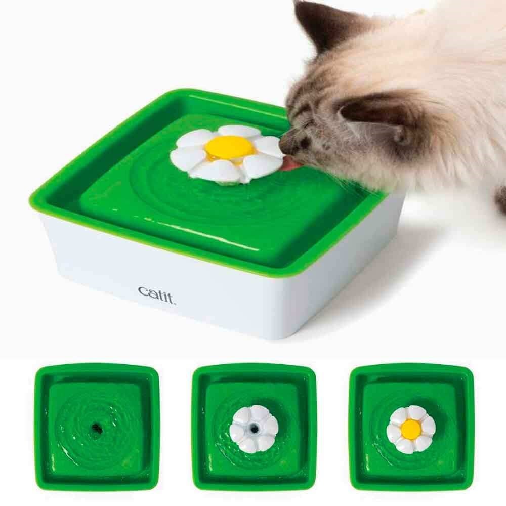 Catit Mini Flower Fountain 1,5 Lt 022517437353 Catit Kedi Otomatik Mama Kapları Amazon Pet Center