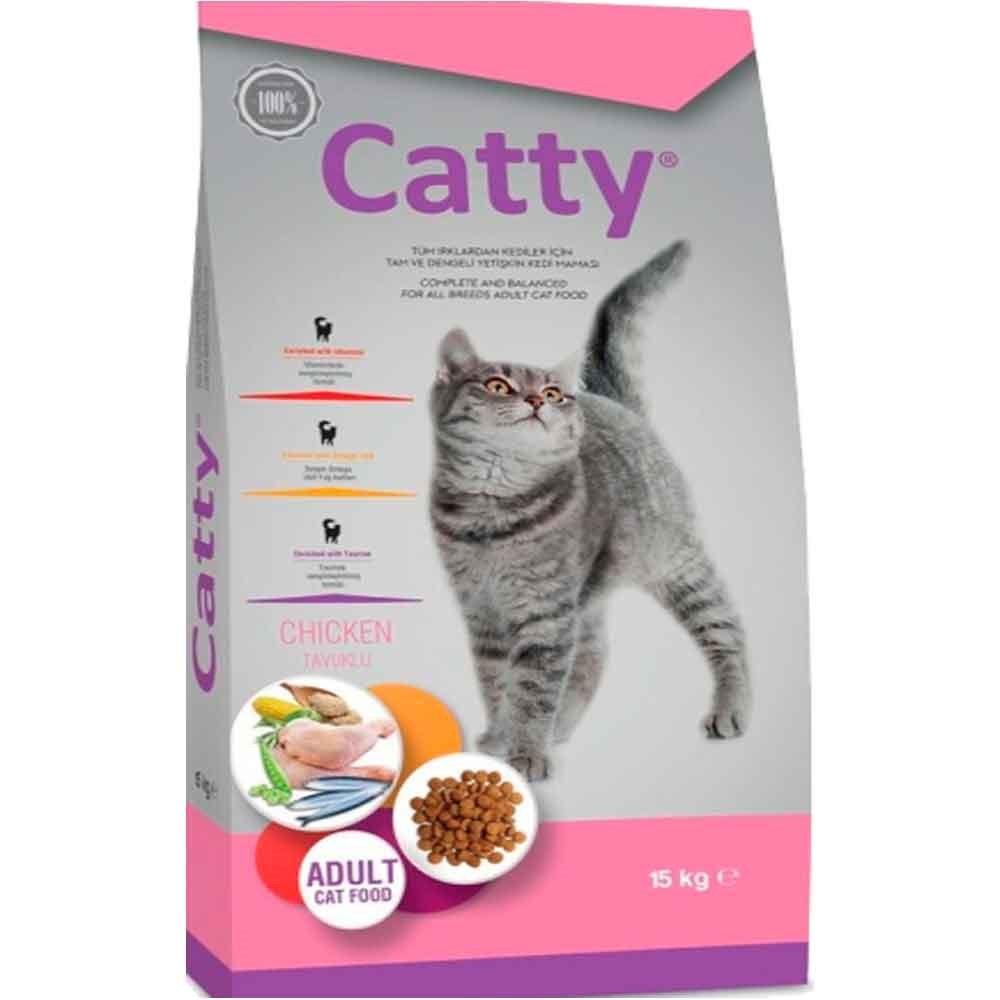 Catty Kedi Maması Tavuklu 15 kg 8680542870518 Catty Yetişkin Kedi Mamaları Amazon Pet Center