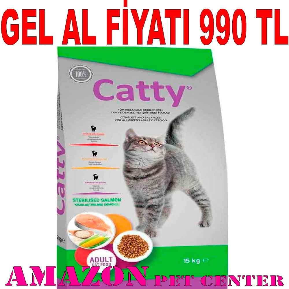 Catty Kısır Kedi Maması Somonlu 15 kg 18802009 Amazon Pet Center