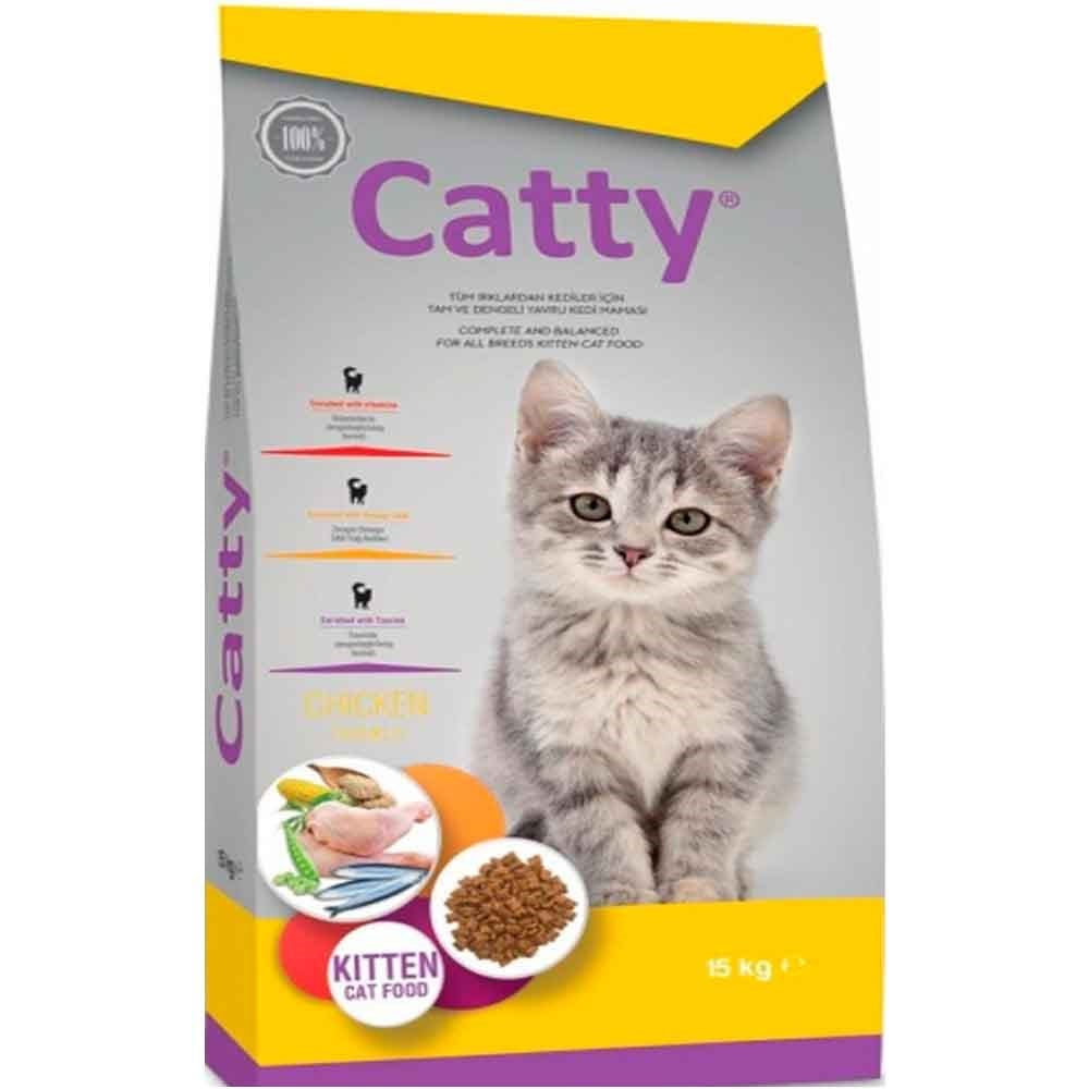 Catty Yavru Kedi Maması Tavuklu 15 kg 8680542870235 Catty Yavru Kedi Mamaları Amazon Pet Center