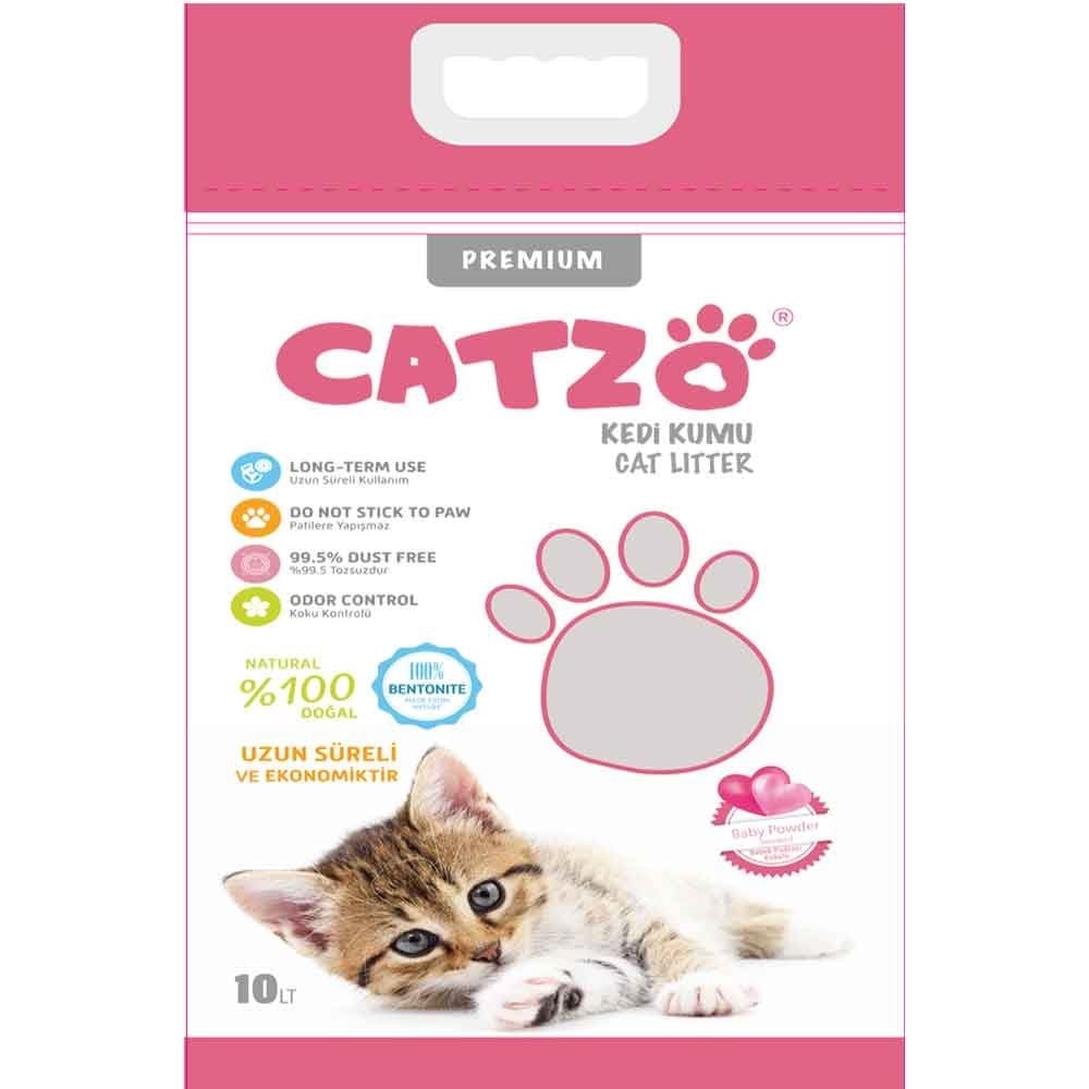 Catzo Bebek Pudralı Kedi Kumu İnce 10 Lt 8697451255268 Amazon Pet Center
