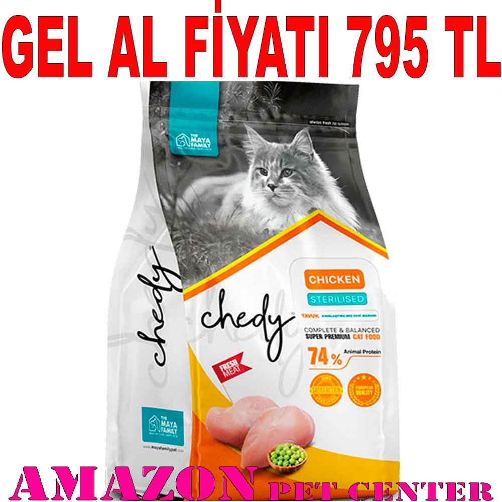 Chedy Tavuklu Kısırlaştırılmış Kedi Maması 10 Kg 8683347070374 Amazon Pet Center