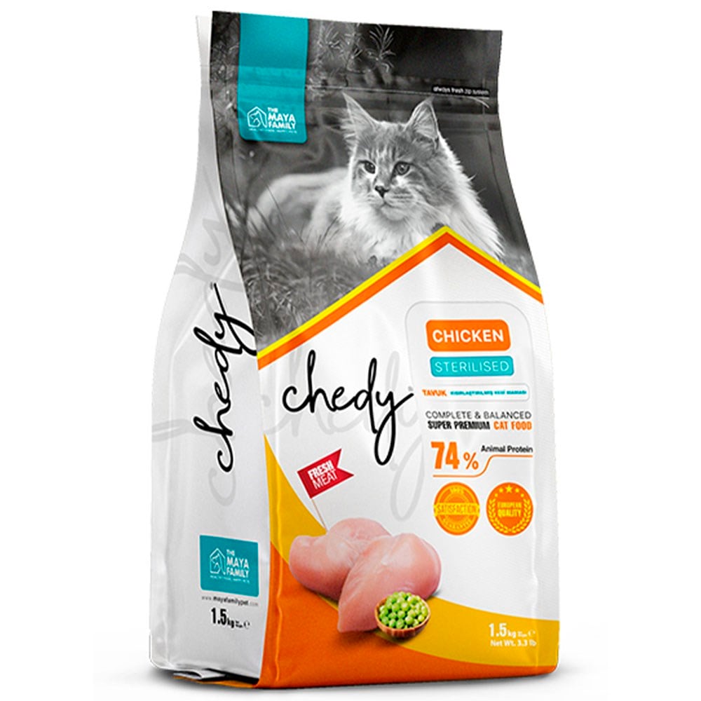 Chedy Tavuklu Kısırlaştırılmış Kedi Maması 1.5 Kg 8683347070251 Amazon Pet Center
