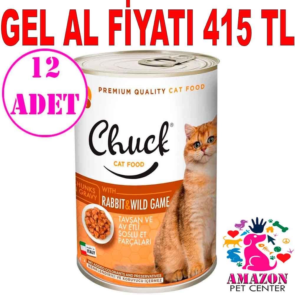 Chuck Kedi Konservesi Av Hayvanlı 415 Gr 12 AD 18900002 Amazon Pet Center