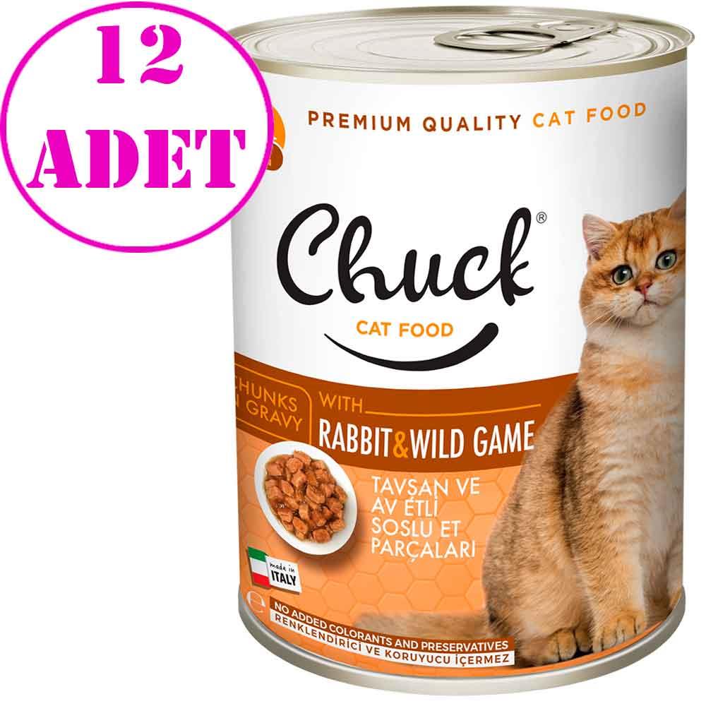 Chuck Kedi Konservesi Av Hayvanlı 415 Gr 12 AD 18899009 Amazon Pet Center