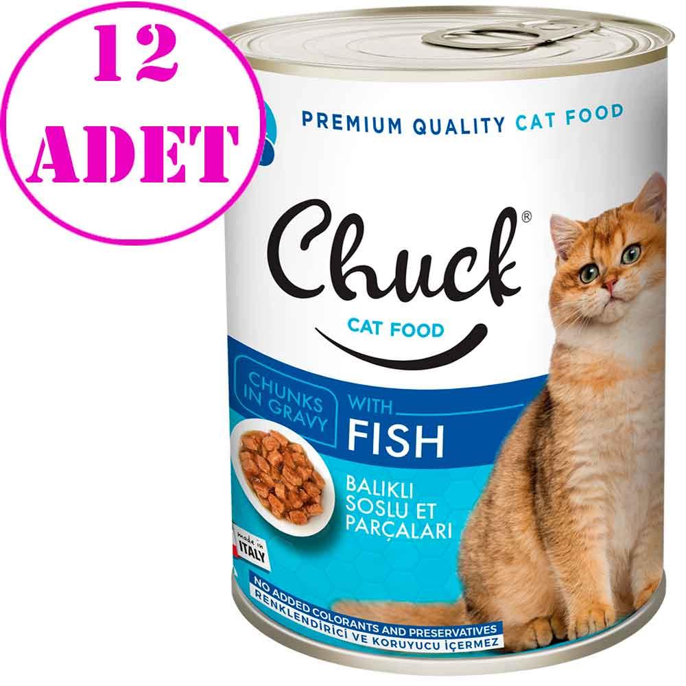 Chuck Kedi Konservesi Balıklı 415 Gr 12 AD 18903003 Amazon Pet Center