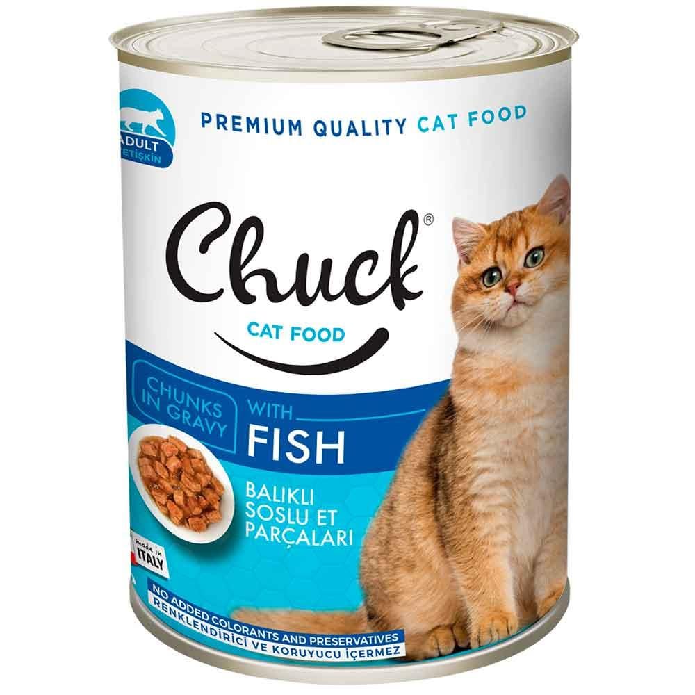 Chuck Kedi Konservesi Balıklı 415 Gr 8680067146341 Amazon Pet Center