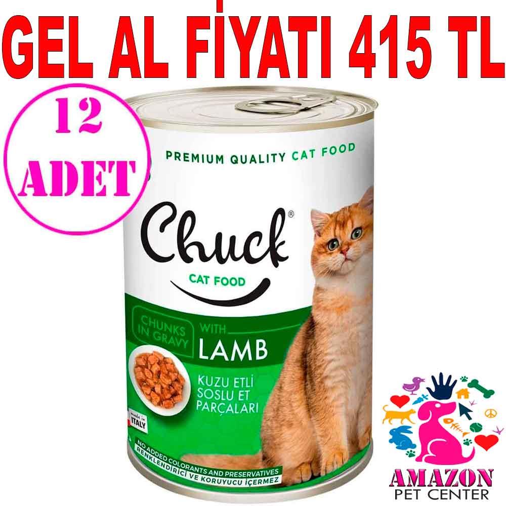 Chuck Kedi Konservesi Kuzu Etli 415 Gr 12 AD 18894004 Amazon Pet Center