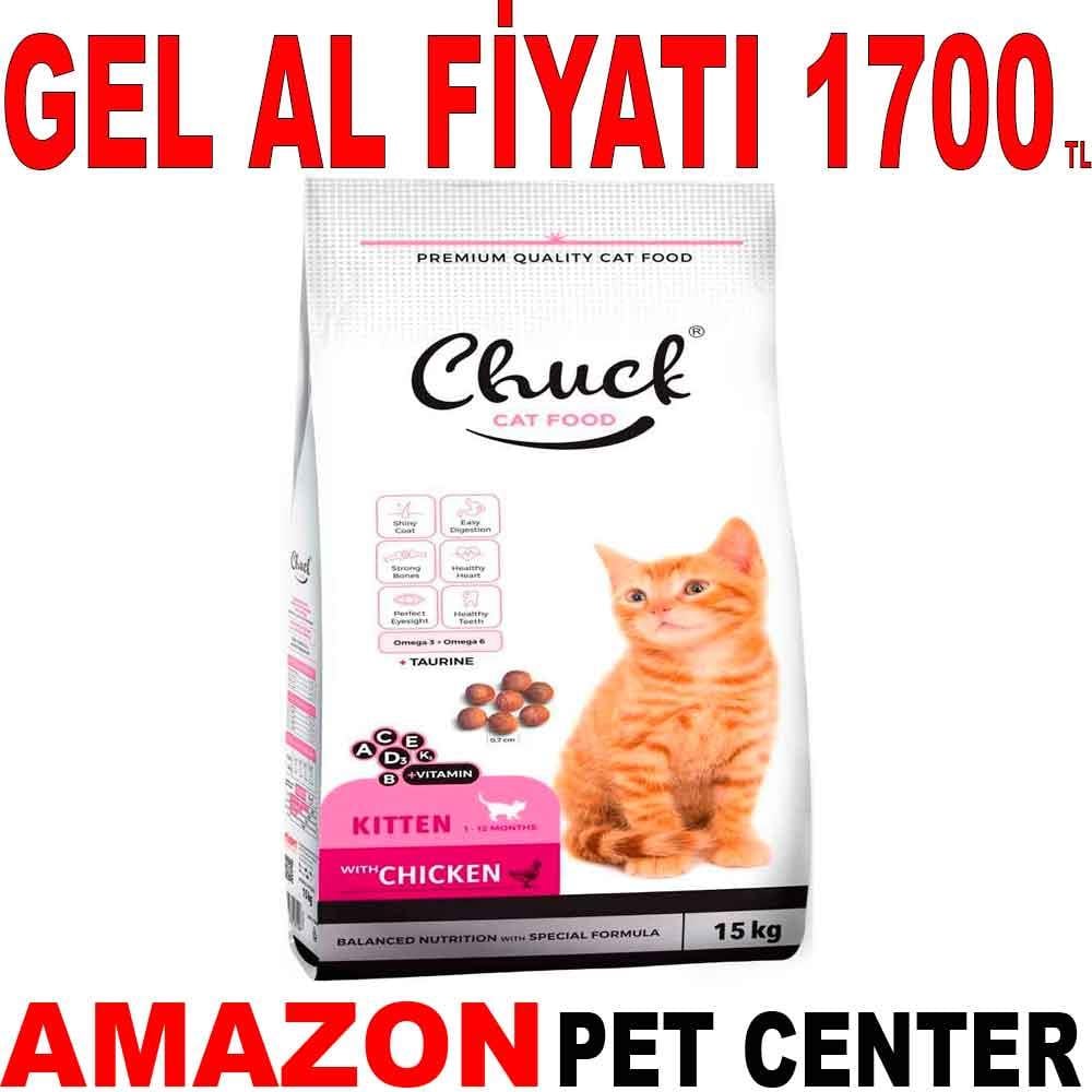 Chuck Yavru Kedi Maması Tavuklu 15 Kg 19405001 Amazon Pet Center