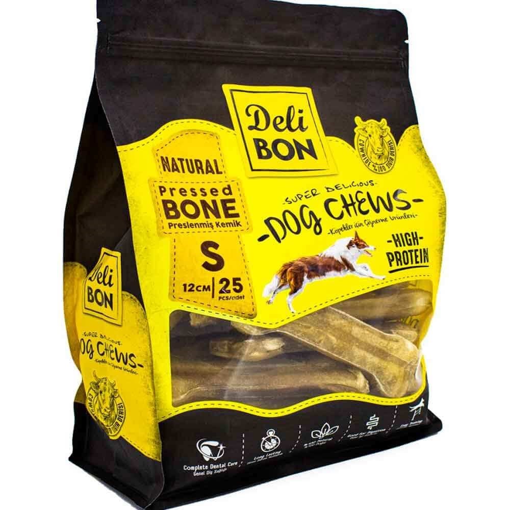 DeliBon Deri Press Köpek Kemik 12 Cm 25 Li Paket Natural 8680782160424 Delibon Yenilebilir Pres Köpek Kemikleri Amazon Pet Center