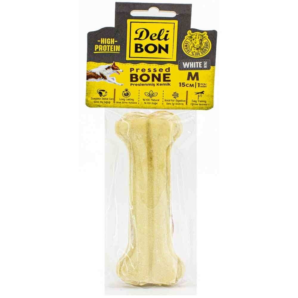 DeliBon Deri Press Köpek Kemik 15 Cm Beyaz 1 Ad 8680782160097 Delibon Yenilebilir Pres Köpek Kemikleri Amazon Pet Center