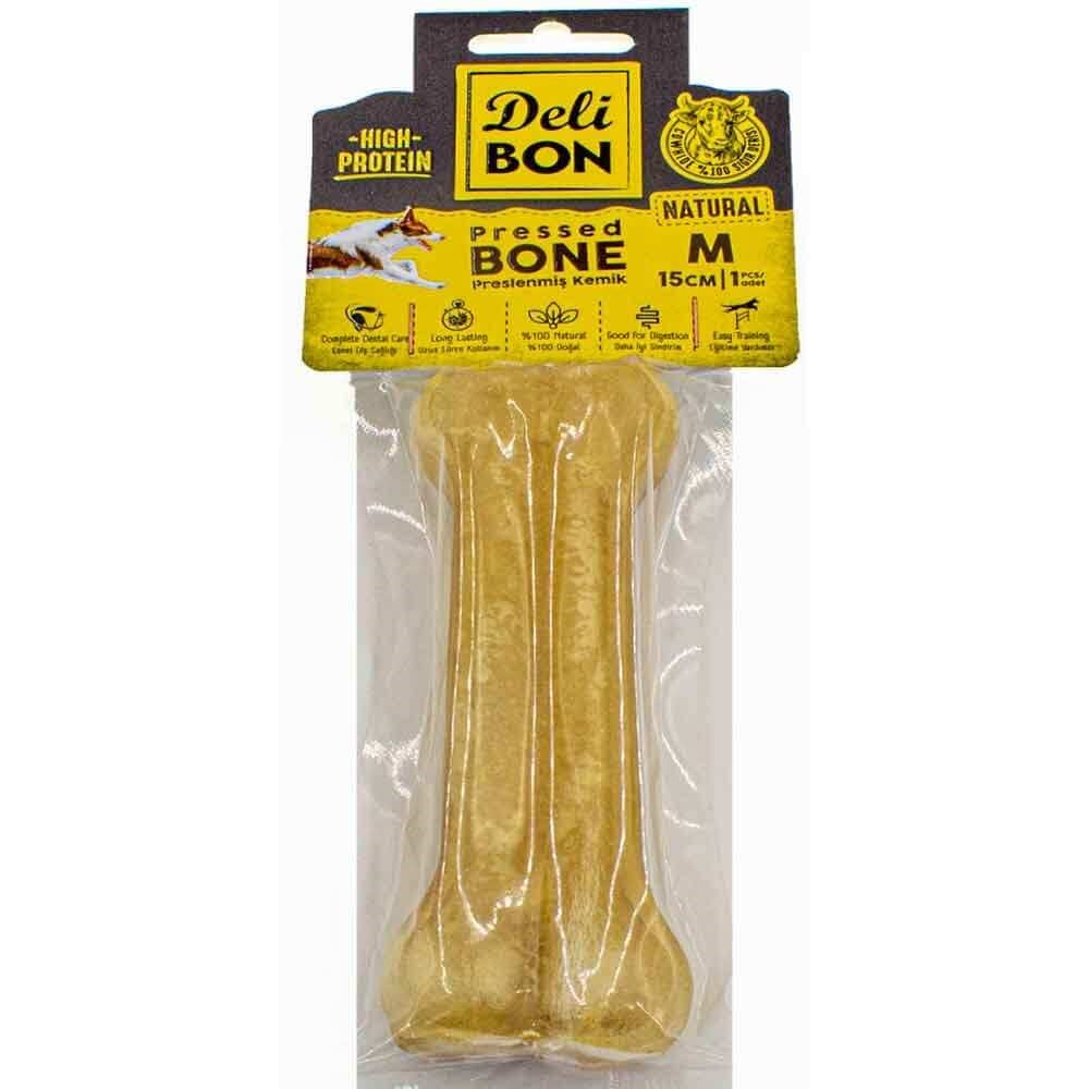 DeliBon Deri Press Köpek Kemik 15 Cm Natural 1 Ad 8680782160103 Delibon Yenilebilir Pres Köpek Kemikleri Amazon Pet Center