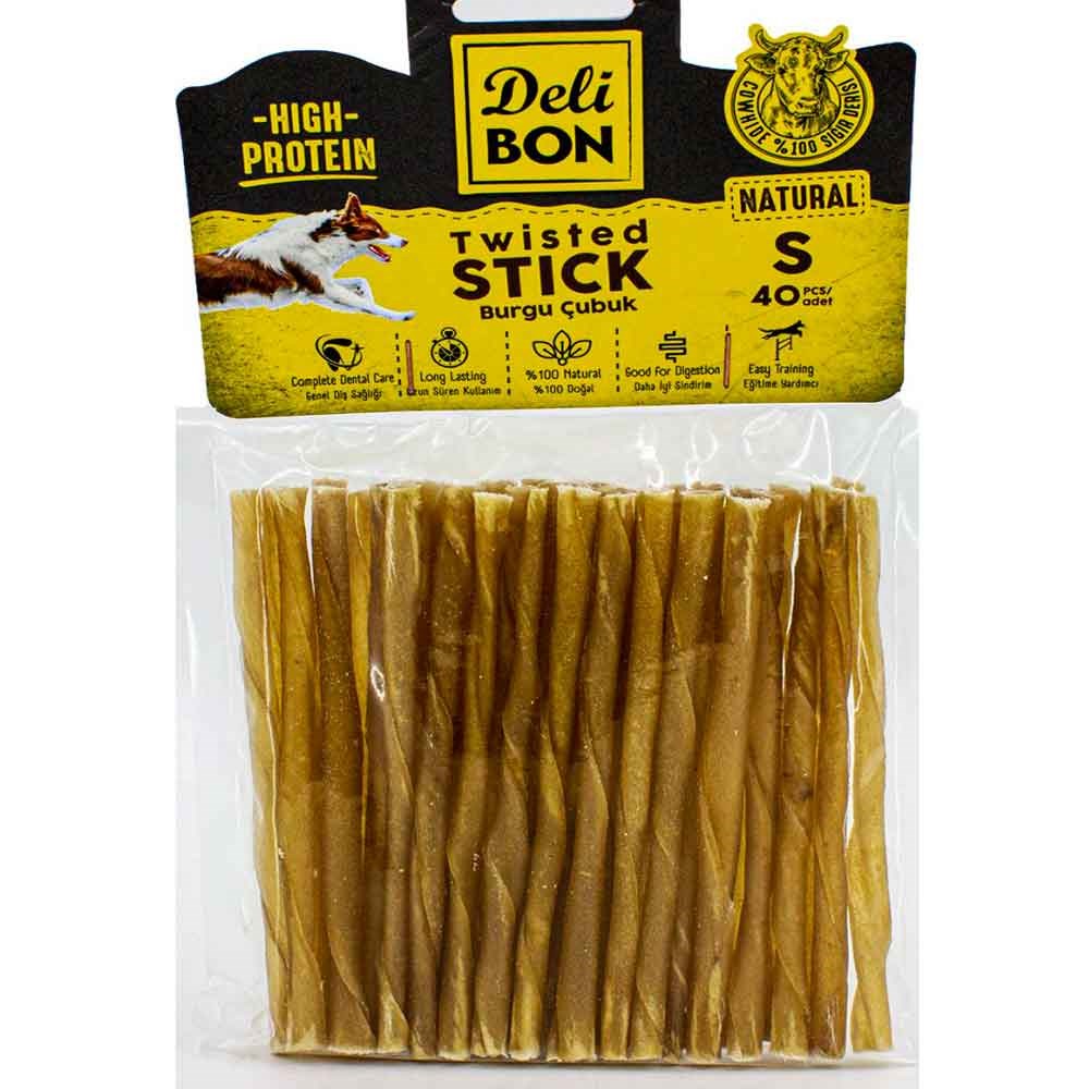 DeliBon Köpek Ödül Kemiği Burgu Çubuk İnce 40 Ad Natural 8680782160202 Delibon Yenilebilir Pres Köpek Kemikleri Amazon Pet Center
