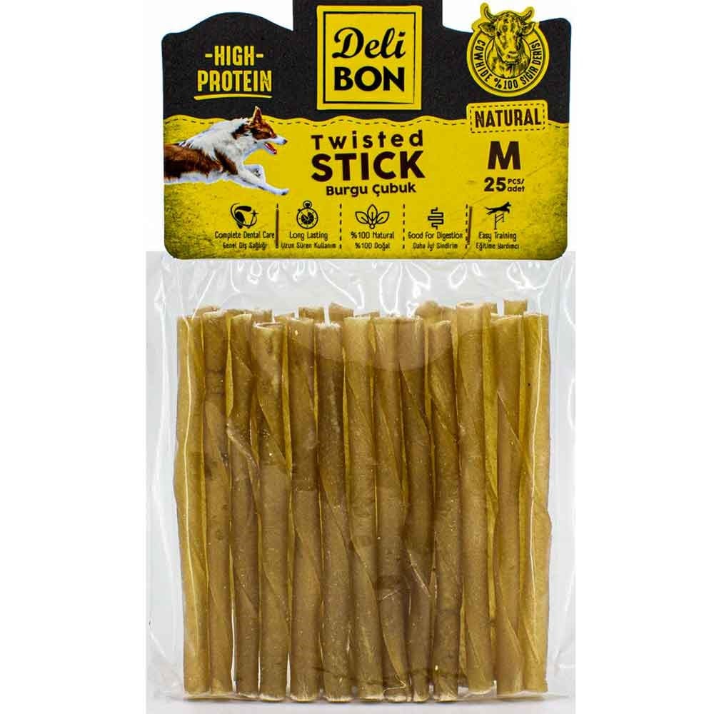 DeliBon Köpek Ödül Kemiği Burgu Çubuk Kalın 25 Ad Natural 8680782160288 Delibon Yenilebilir Pres Köpek Kemikleri Amazon Pet Center