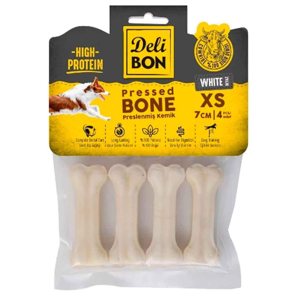 Delibon Köpekler İçin Deri Pres Kemik Beyaz 7 Cm 4 Lü Paket 8680782160516 Amazon Pet Center