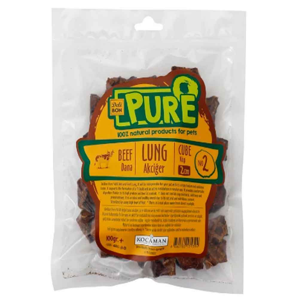 Delibon Pure Köpekler İçin Kurutulmuş Dana Akciğeri Küp 2 Cm 100 Gr 8680782131394 Amazon Pet Center
