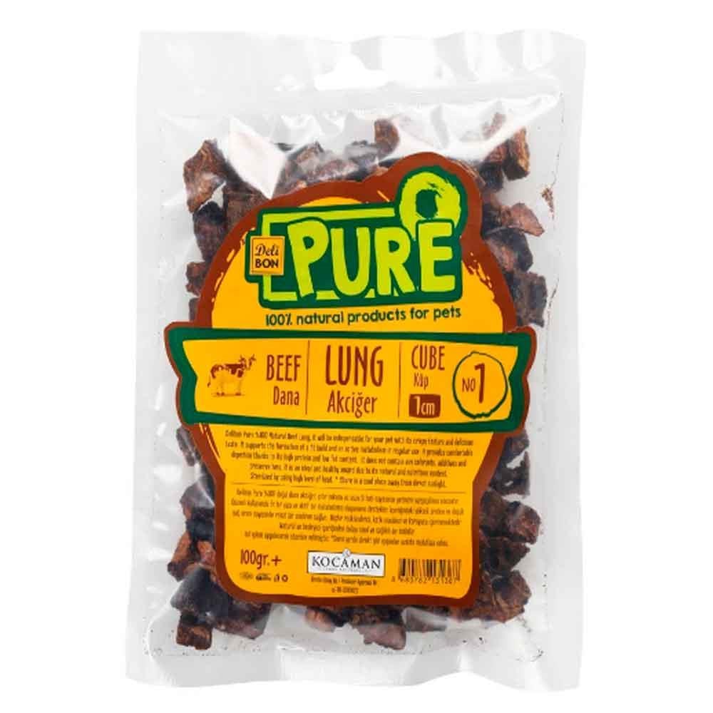 Delibon Pure Köpekler İçin Kurutulmuş Dana Akciğeri Küp 100 Gr 8680782131387 Amazon Pet Center