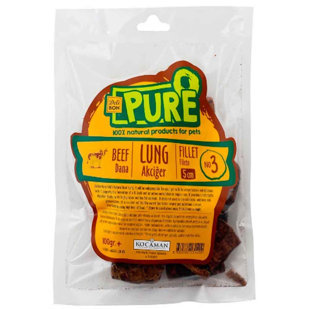 Delibon Pure Köpekler İçin Kurutulmuş Dana Akciğeri Fileto 5 Cm 100 Gr 8680782131400 Amazon Pet Center