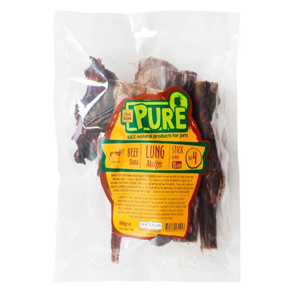 Delibon Pure Köpekler İçin Kurutulmuş Dana Akciğeri Çubuk 15 Cm 100 Gr 8680782131417 Amazon Pet Center