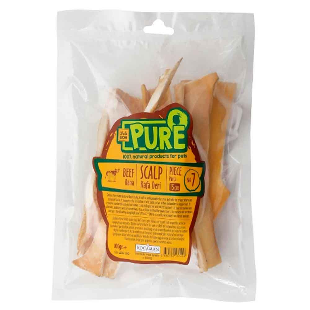 Delibon Pure Köpekler İçin Kurutulmuş Dana Kafa Derisi 15 Cm 100 Gr 8680782131448 Amazon Pet Center