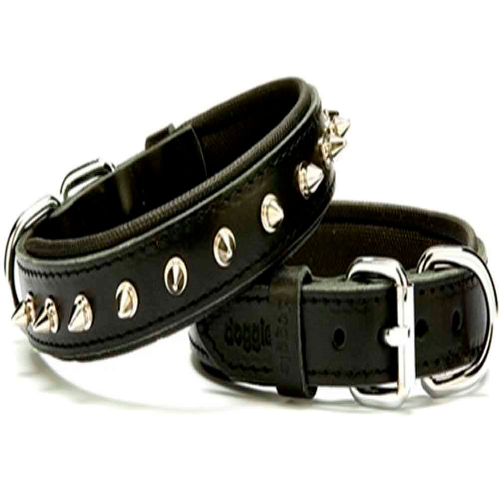 Doggie Comfort Çivili Deri Boyun Tasması SBT-3012 Siyah 8680782101069 Doggie Köpek Boyun Tasmaları Amazon Pet Center