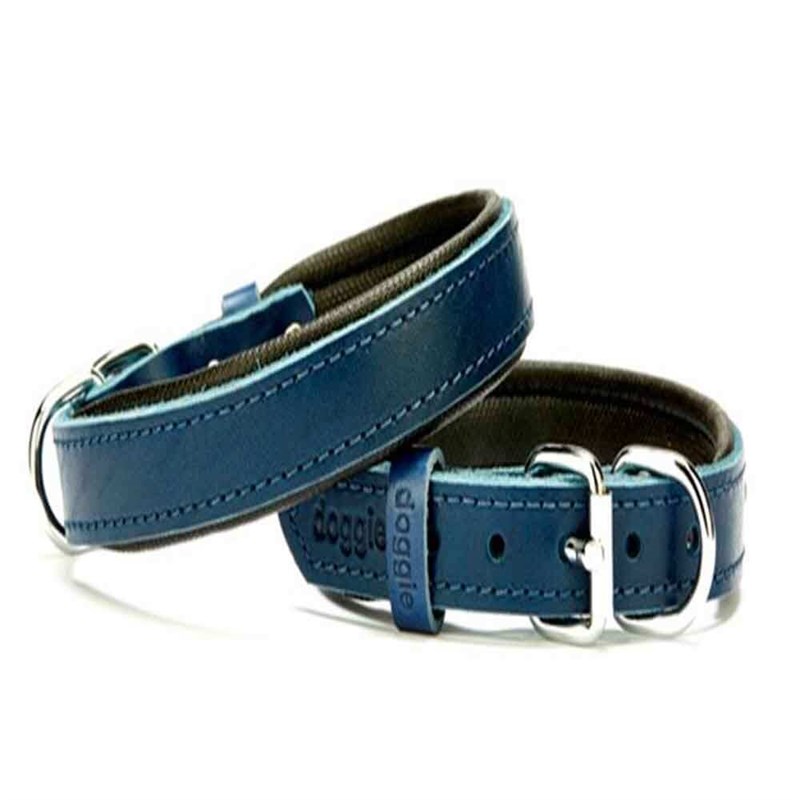 Doggie Comfort Deri Köpek Boyun Tasması SBT-1510 Mavi 8680782100093 Doggie Köpek Boyun Tasmaları Amazon Pet Center