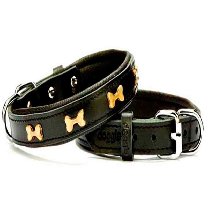 Doggie Comfort Yumuşak Dokulu Metal Kemik Süslü Köpek Boyun Tasması SBT-3062 Siyah 8680782104978 Doggie Köpek Boyun Tasmaları Amazon Pet Center