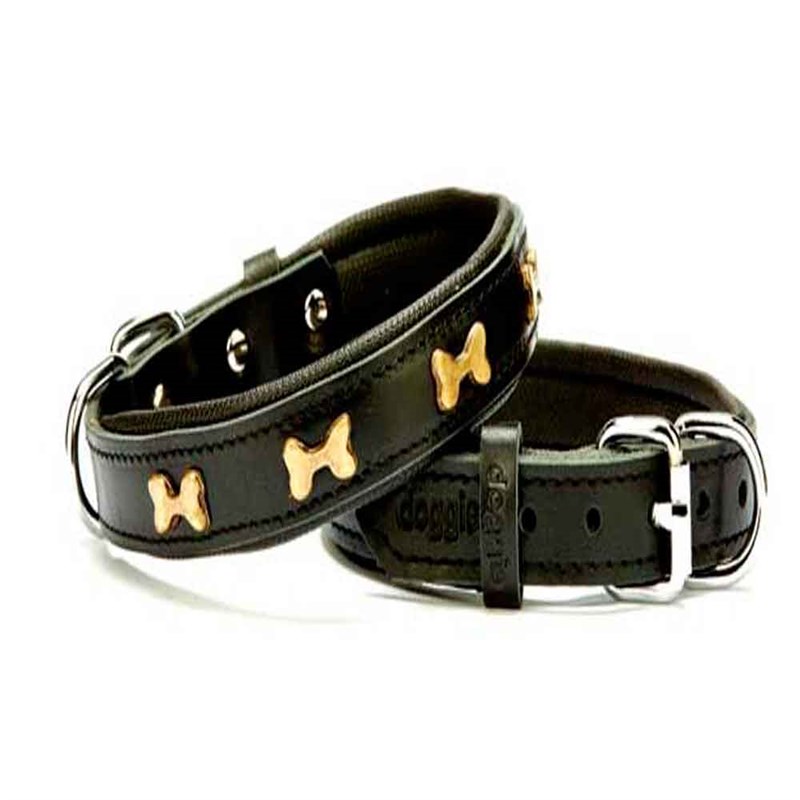 Doggie Comfort Yumuşak Dokulu Metal Kemik Süslü Köpek Boyun Tasması SBT-2562 Siyah 8680782104923 Doggie Köpek Boyun Tasmaları Amazon Pet Center
