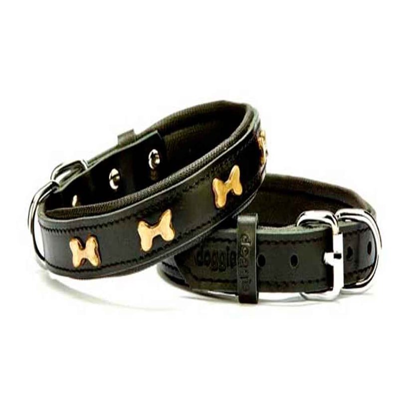 Doggie Comfort Yumuşak Dokulu Metal Kemik Süslü Köpek Boyun Tasması SBT-2062 Siyah 8680782104879 Doggie Köpek Boyun Tasmaları Amazon Pet Center