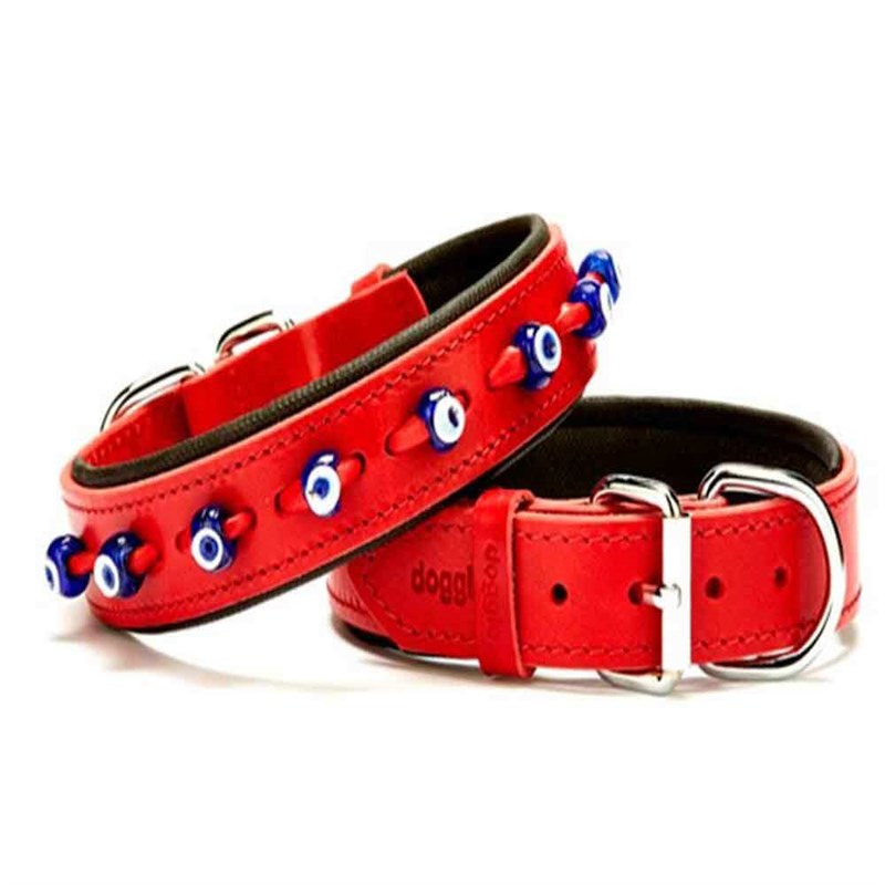 Doggie Comfort Yumuşak Dokulu Nazar Boncuklu Köpek Boyun Tasması SBT-4023 Kırmızı 8680782102042 Doggie Köpek Boyun Tasmaları Amazon Pet Center