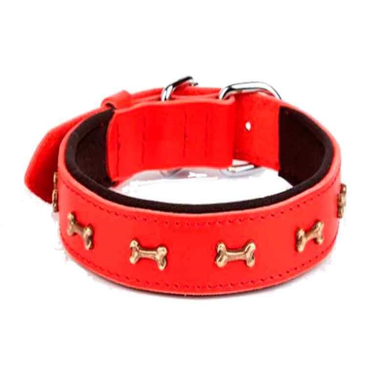 Doggie Deri Boyun Tasması Kırmızı SBT 4062 L 8680782125140 Doggie Köpek Boyun Tasmaları Amazon Pet Center