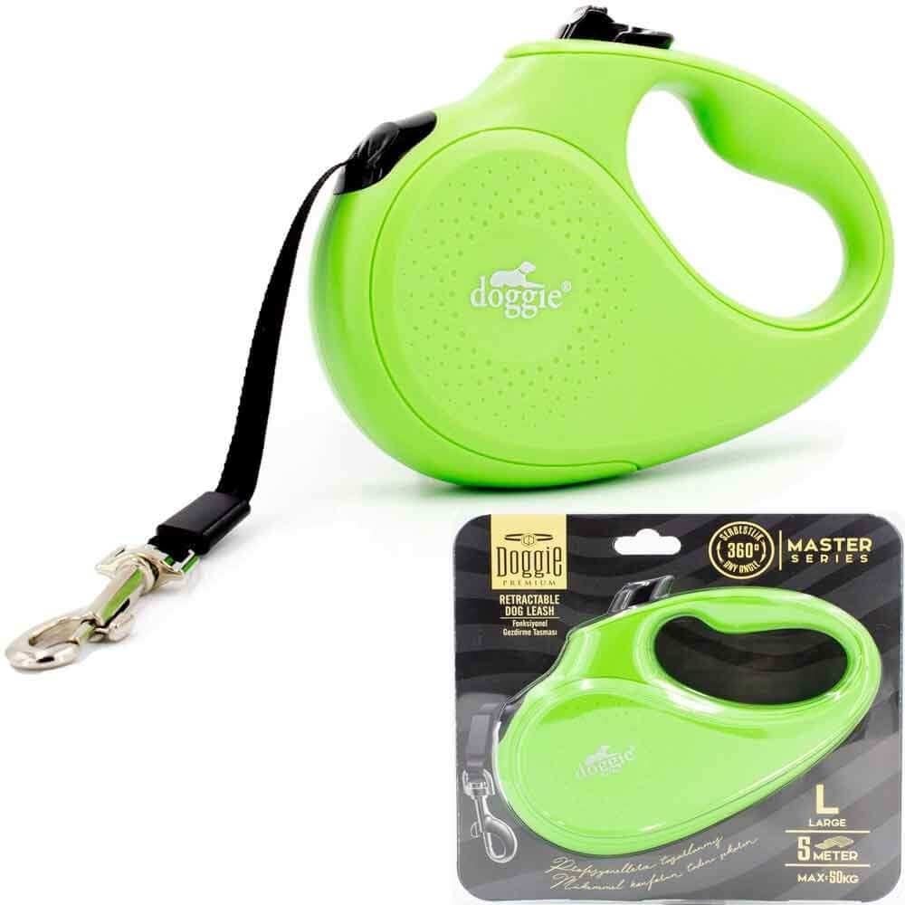 Doggie Otomatik Köpek Tasması Master L 50 kg 5 mt Yeşil 8680782170232 Doggie Otomatik Köpek Tasmaları Amazon Pet Center