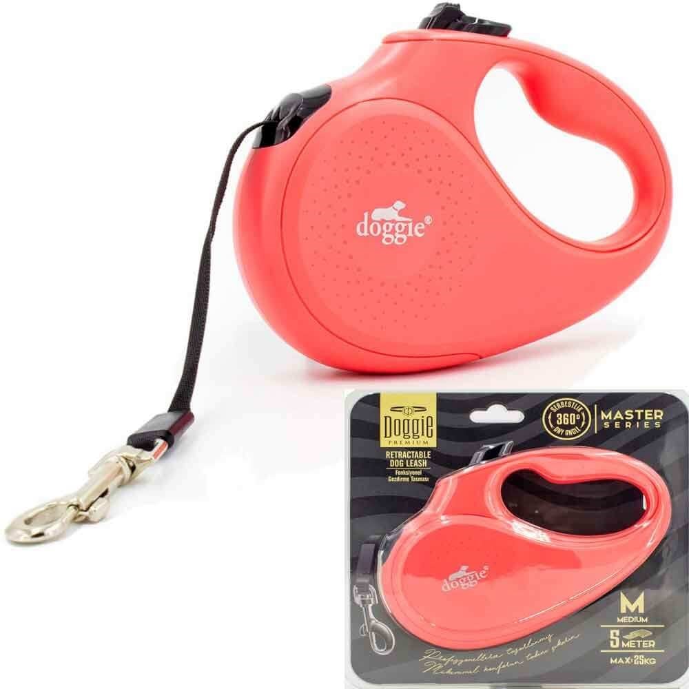 Doggie Otomatik Köpek Tasması Master M 25 kg 5 mt Pembe 8680782170164 Doggie Otomatik Köpek Tasmaları Amazon Pet Center
