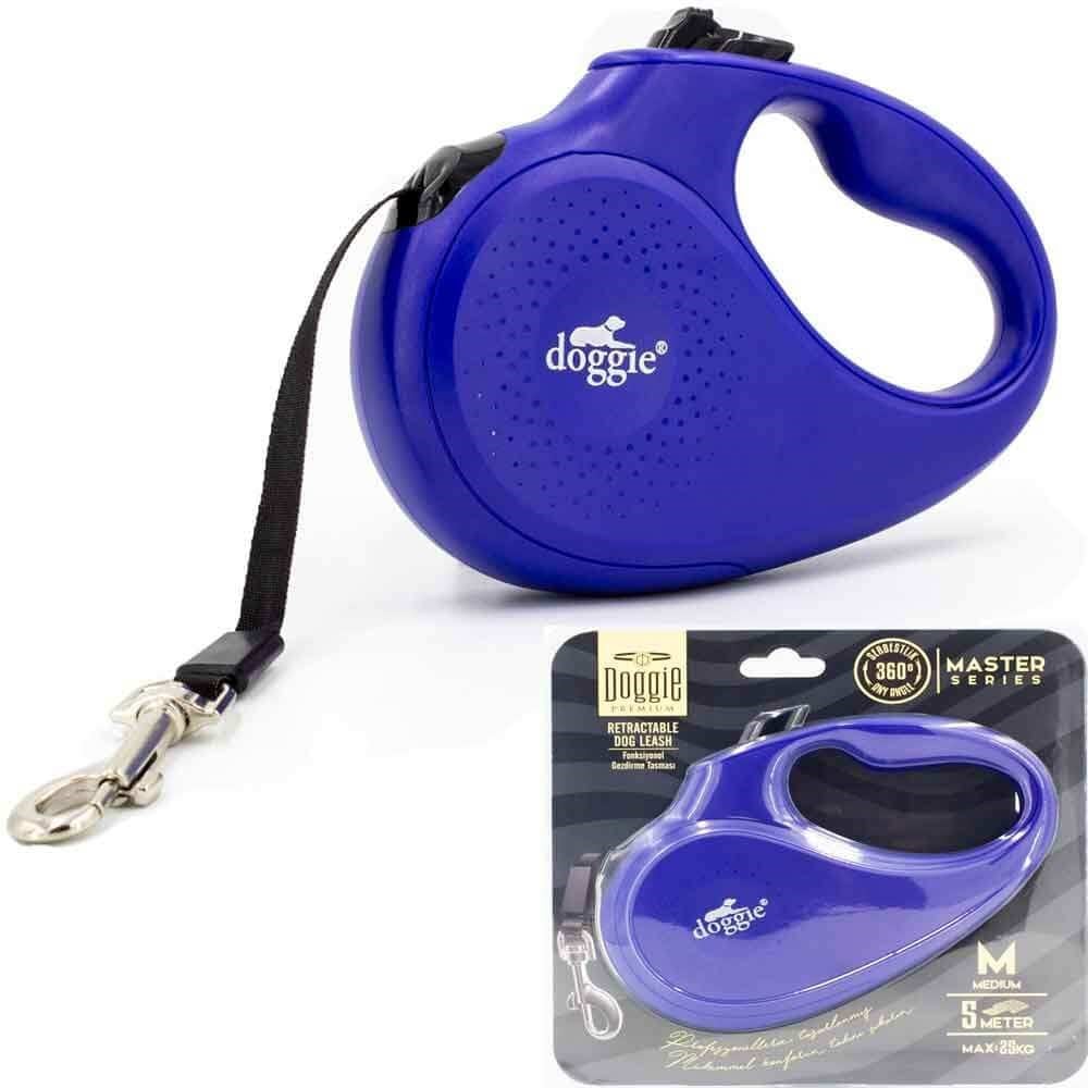 Doggie Otomatik Köpek Tasması Master M 25 kg 5 mt Lacivert 8680782170140 Doggie Otomatik Köpek Tasmaları Amazon Pet Center