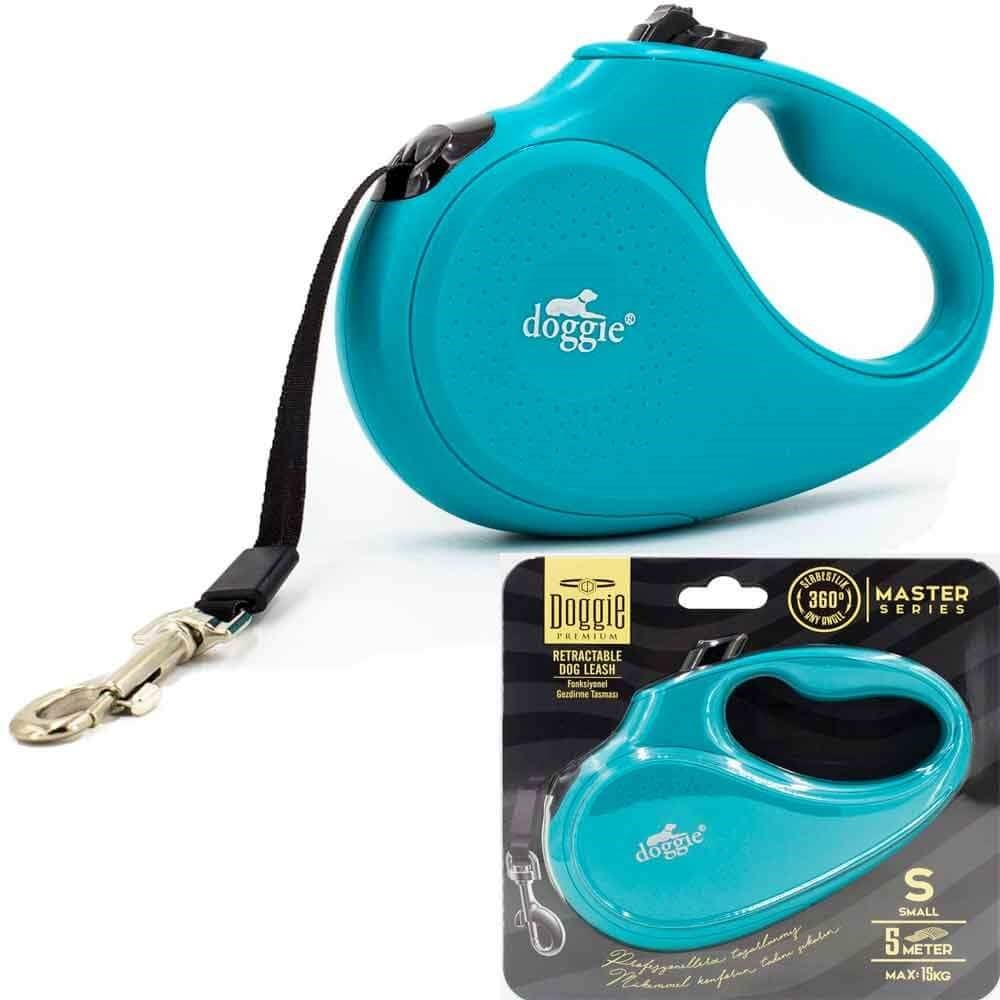 Doggie Otomatik Köpek Tasması Master S 15 kg 5 mt Mavi 8680782170126 Doggie Otomatik Köpek Tasmaları Amazon Pet Center