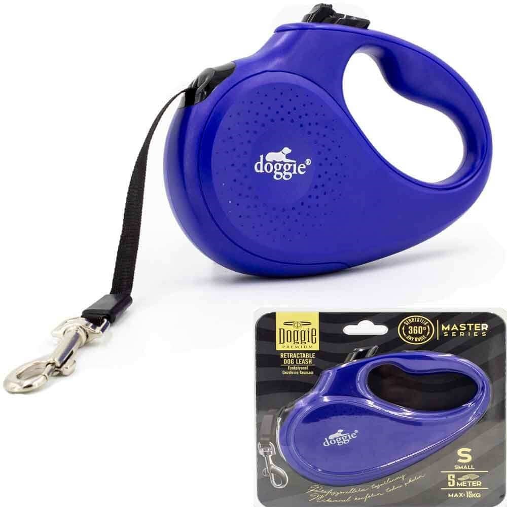 Doggie Otomatik Köpek Tasması Master S 15 kg 5 mt Lacivert 8680782170089 Doggie Otomatik Köpek Tasmaları Amazon Pet Center