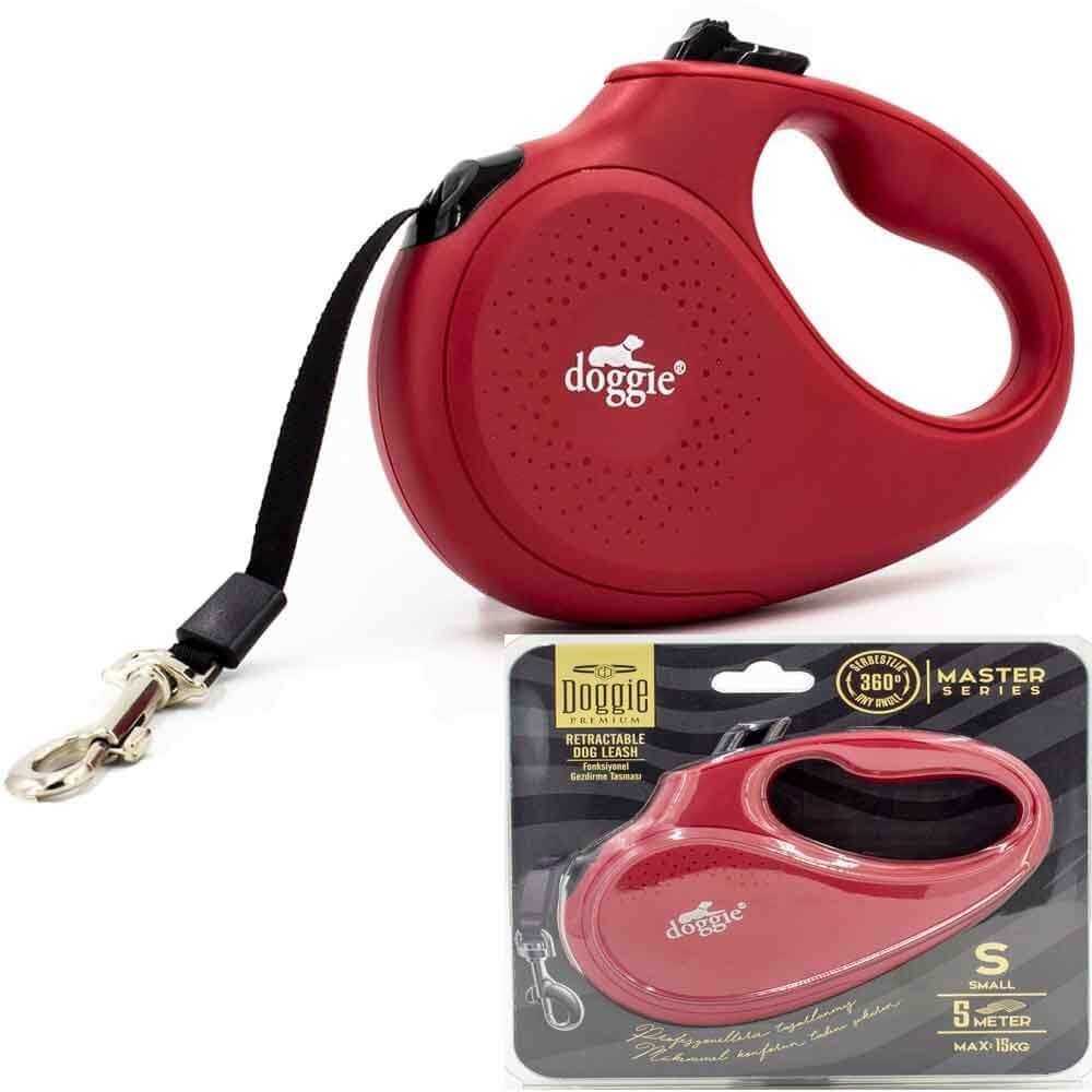 Doggie Otomatik Köpek Tasması Master S 15 kg 5 mt Kırmızı 8680782170096 Doggie Otomatik Köpek Tasmaları Amazon Pet Center