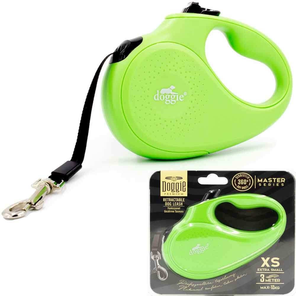 Doggie Otomatik Köpek Tasması Master XS 12 kg 3 mt Yeşil 8680782170058 Doggie Otomatik Köpek Tasmaları Amazon Pet Center